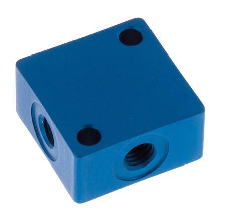 4-way Air Distributor M5 Aluminium 16 bar (224.8 psi)