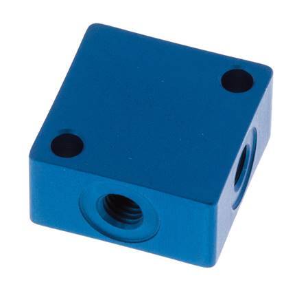 4-way Air Distributor M5 Aluminium 16 bar (224.8 psi)