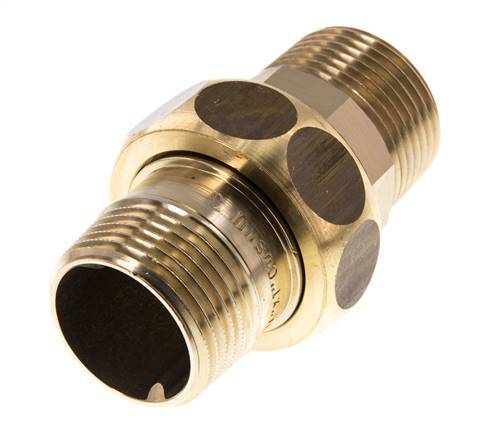 Racor recto de unión R1'' Latón Junta plana Centellen 16bar (224.8psi)