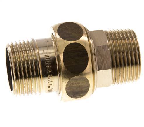 Racor recto de unión R1'' Latón Junta plana Centellen 16bar (224.8psi)