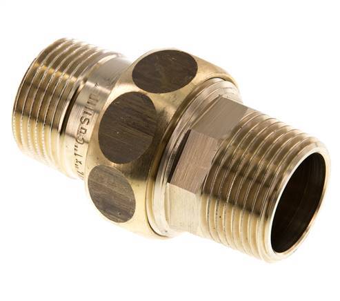 Racor recto de unión R1'' Latón Junta plana Centellen 16bar (224.8psi)