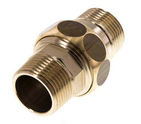 Racor recto de unión R1'' Latón Junta plana Centellen 16bar (224.8psi)