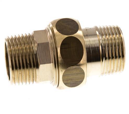 Racor recto de unión R1'' Latón Junta plana Centellen 16bar (224.8psi)