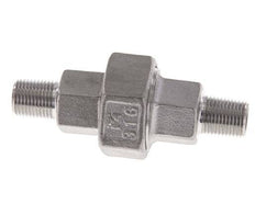 Racor recto de unión R1/8'' Acero inoxidable Junta plana PTFE 16bar (224.8psi)