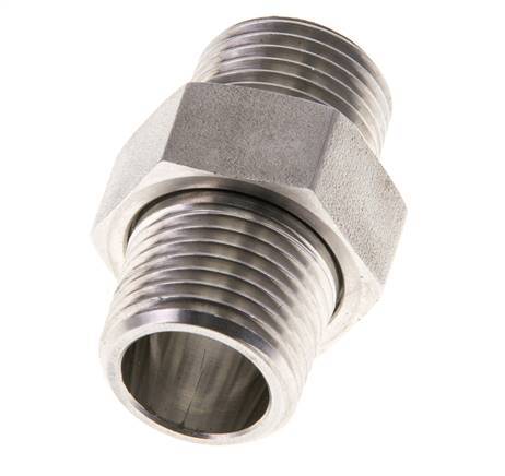 Espiga doble R1/2'' Separable Acero inoxidable Junta plana PTFE 40bar (562.0psi)