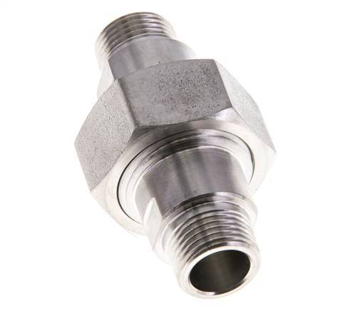 Espiga doble R3/8'' Separable Acero inoxidable Junta plana PTFE 40bar (562.0psi)