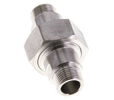 Espiga doble R3/8'' Separable Acero inoxidable Junta plana PTFE 40bar (562.0psi)