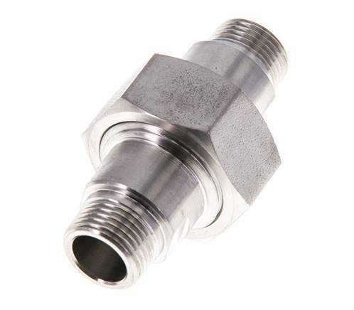 Espiga doble R3/8'' Separable Acero inoxidable Junta plana PTFE 40bar (562.0psi)