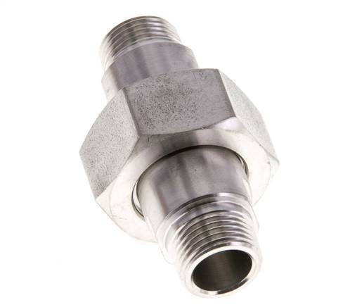 Espiga doble R3/8'' Separable Acero inoxidable Junta plana PTFE 40bar (562.0psi)
