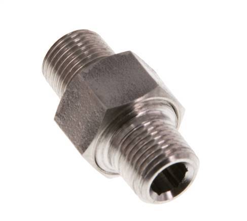 Espiga doble R1/8'' Separable Junta cónica de acero inoxidable 40bar (562.0psi)