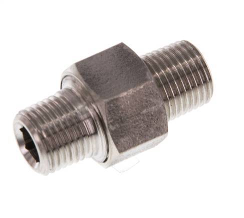 Espiga doble R1/8'' Separable Junta cónica de acero inoxidable 40bar (562.0psi)