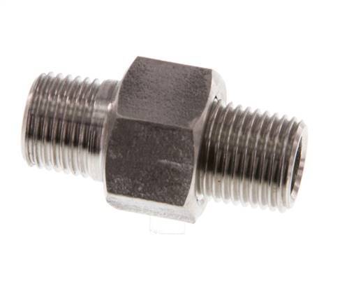 Espiga doble R1/8'' Separable Junta cónica de acero inoxidable 40bar (562.0psi)