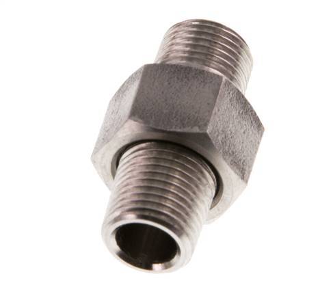 Espiga doble R1/8'' Separable Junta cónica de acero inoxidable 40bar (562.0psi)