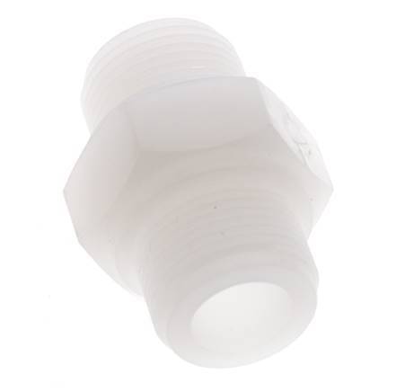 Espiga doble G3/4'' PVDF 10bar (140.5psi) FDA 36mm Hex.