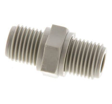 Double Nipple G1/4'' Polypropylene (pp) 10bar (140.5psi) FDA 17mm Hex [2 Pieces]