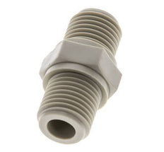 Double Nipple G1/4'' Polypropylene (pp) 10bar (140.5psi) FDA 17mm Hex [2 Pieces]