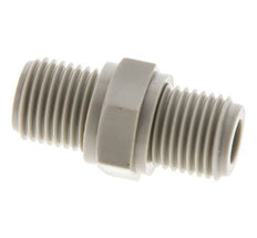 Double Nipple G1/4'' Polypropylene (pp) 10bar (140.5psi) FDA 17mm Hex [2 Pieces]