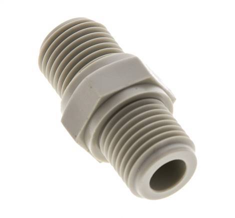Double Nipple G1/4'' Polypropylene (pp) 10bar (140.5psi) FDA 17mm Hex [2 Pieces]