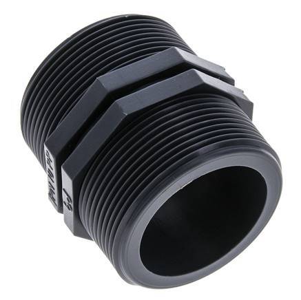 Espiga doble G2'' Polipropileno (pp) 10bar (140.5psi) FDA 64mm Hex.
