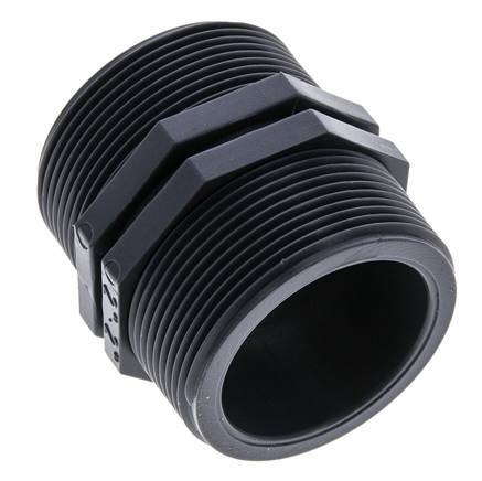 Espiga doble G2'' Polipropileno (pp) 10bar (140.5psi) FDA 64mm Hex.