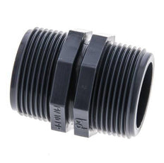 Espiga doble G1 1/4'' Polipropileno (pp) 10bar (140.5psi) FDA 46mm Hex.