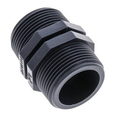 Espiga doble G1 1/4'' Polipropileno (pp) 10bar (140.5psi) FDA 46mm Hex.