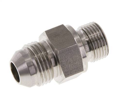 Espiga doble JIC G3/8'' x UNF 3/4''-16 Acero inoxidable FKM 275bar (3863.75psi)