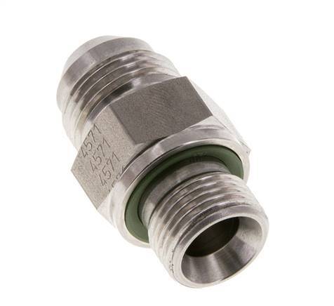 Espiga doble JIC G3/8'' x UNF 3/4''-16 Acero inoxidable FKM 275bar (3863.75psi)