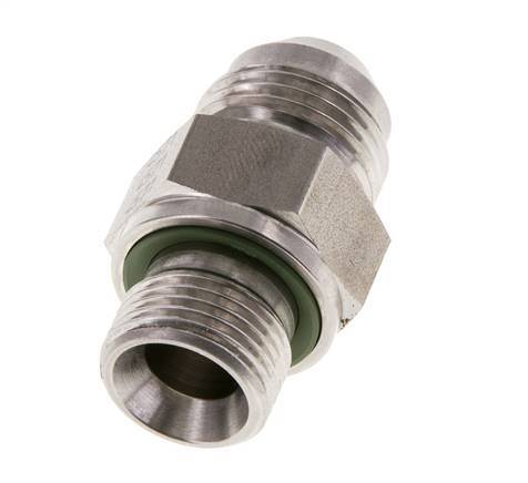 Espiga doble JIC G3/8'' x UNF 3/4''-16 Acero inoxidable FKM 275bar (3863.75psi)