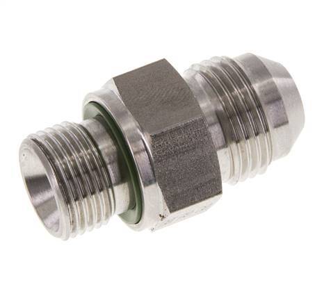 Espiga doble JIC G3/8'' x UNF 3/4''-16 Acero inoxidable FKM 275bar (3863.75psi)