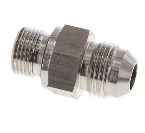 Espiga doble JIC G3/8'' x UNF 3/4''-16 Acero inoxidable FKM 275bar (3863.75psi)