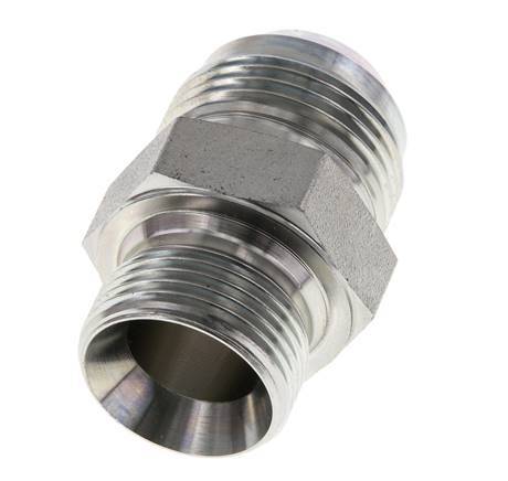 Espiga doble JIC G3/4'' x UN 1-3/16''-12 Acero NBR 170bar (2388.5psi)