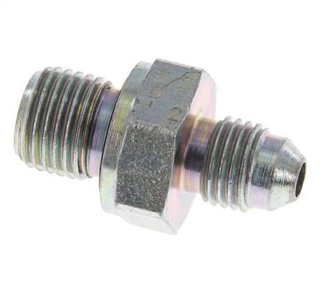 JIC Double Nipple G1/4'' x UNF 7/16''-20 Steel NBR 310bar (4355.5psi) [2 Pieces]