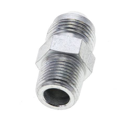 JIC Double Nipple UNF 3/4''-16 x 3/8'' NPT Steel 210bar (2950.5psi) [2 Pieces]