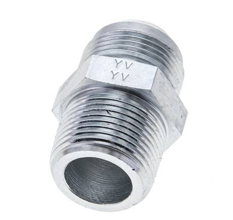 JIC Double Nipple UN 1-5/16''-12 x 1'' NPT Steel 140bar (1967.0psi)