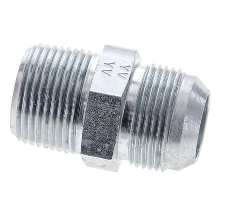 JIC Double Nipple UN 1-5/16''-12 x 1'' NPT Steel 140bar (1967.0psi)