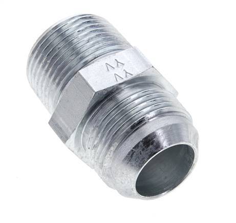 JIC Double Nipple UN 1-5/16''-12 x 1'' NPT Steel 140bar (1967.0psi)