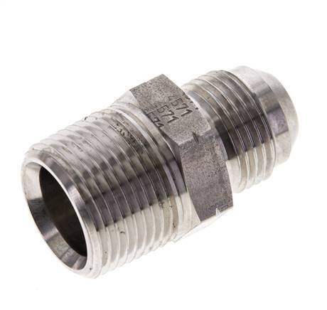 JIC Double Nipple UNF 7/8''-14 x 3/4'' NPT Stainless Steel 170bar (2388.5psi)