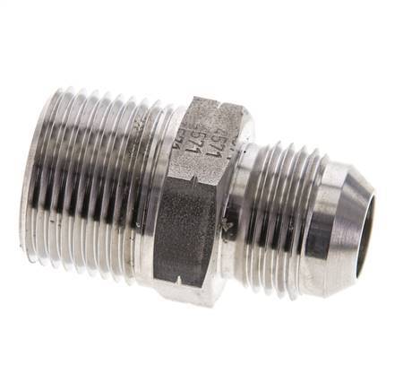 JIC Double Nipple UNF 7/8''-14 x 3/4'' NPT Stainless Steel 170bar (2388.5psi)