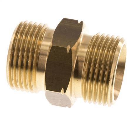 Espiga doble G1'' Macho x Macho Izquierda Latón 16bar (224.8psi) 36mm Hex.
