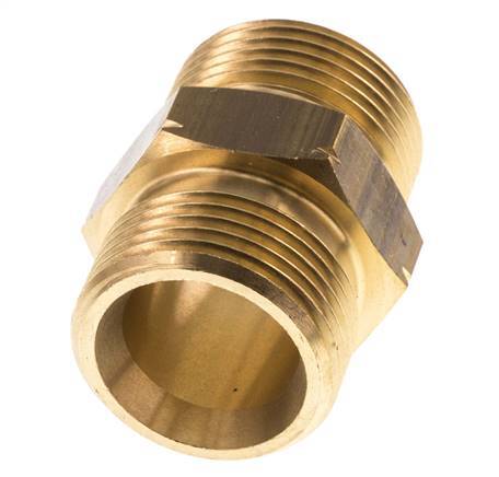 Espiga doble G1'' Macho x Macho Izquierda Latón 16bar (224.8psi) 36mm Hex.