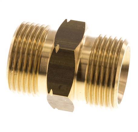 Espiga doble G1'' Macho x Macho Izquierda Latón 16bar (224.8psi) 36mm Hex.