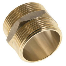 Espiga doble G1 1/2'' Junta plana de latón 16bar (224,8psi) 48mm hexagonal