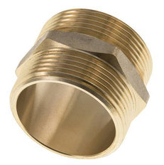 Espiga doble G1 1/2'' Junta plana de latón 16bar (224,8psi) 48mm hexagonal
