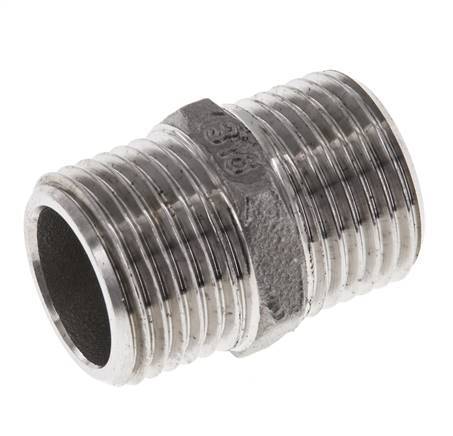Espiga doble G1/2'' acero inoxidable junta plana 16bar (224.8psi) 22mm hexagonal