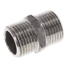 Espiga doble G1/2'' acero inoxidable junta plana 16bar (224.8psi) 22mm hexagonal