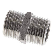 Espiga doble G1/2'' acero inoxidable junta plana 16bar (224.8psi) 22mm hexagonal