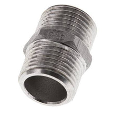 Espiga doble G1/2'' acero inoxidable junta plana 16bar (224.8psi) 22mm hexagonal
