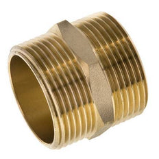 Espiga doble G1 1/4'' latón junta plana 16bar (224.8psi) 42mm hexagonal