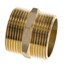 Espiga doble G1 1/4'' latón junta plana 16bar (224.8psi) 42mm hexagonal
